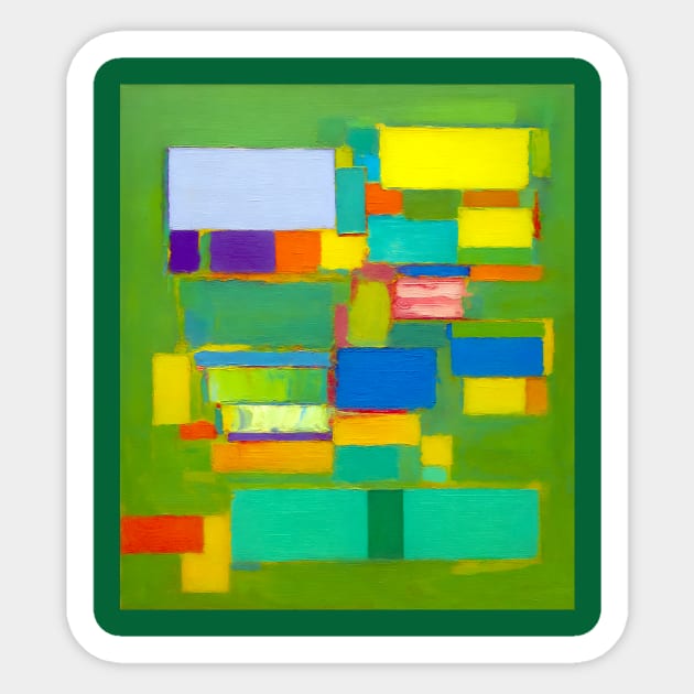 Natural Abstract Remixed Tribute to Hans Hoffman Sticker by DonWillisJrArt